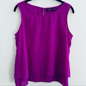 Apt P sleeveless blouse with layered overlay Size Petite Large